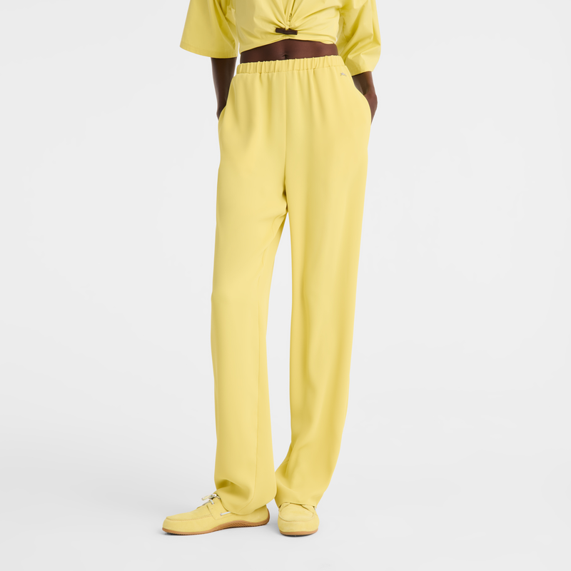 Trousers , Lime - Fluid crepe  - View 3 of  4