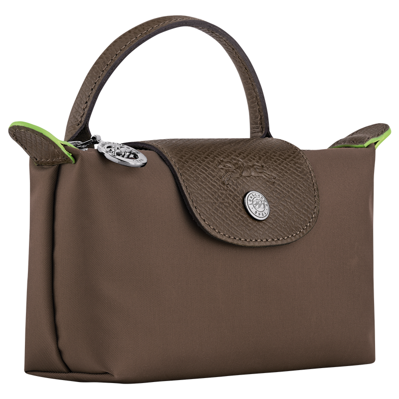 Le Pliage Green Pouch with handle , Terra - Recycled canvas  - View 3 of  6