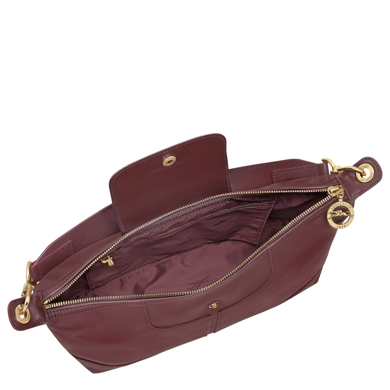 Le Pliage Xtra L Shoulder bag , Burgundy - Leather  - View 5 of  6