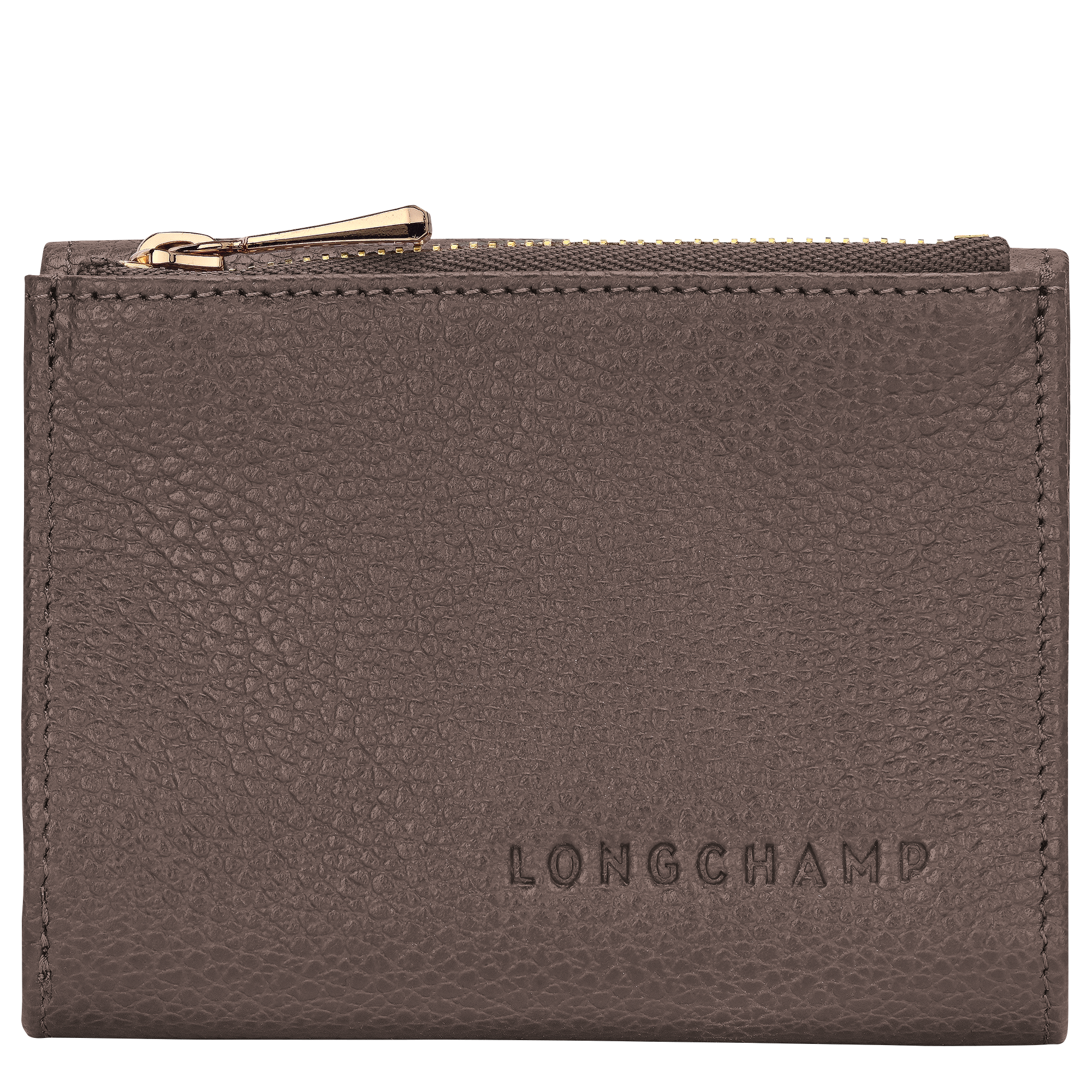Le Foulonn&eacute; Compact wallet, Taupe