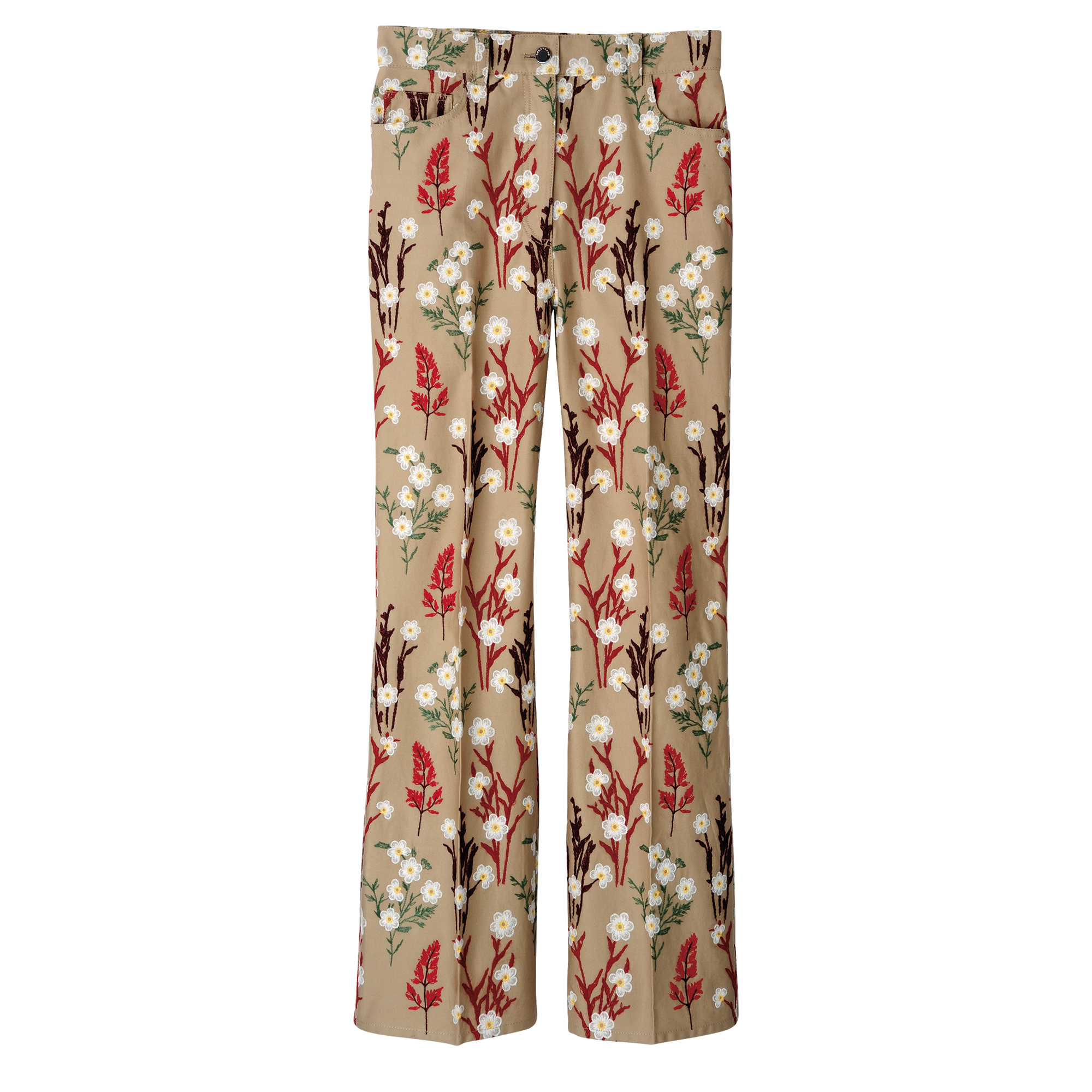 Embroidered trousers, Oat - View 1 of
3 - zoom in null Embroidered trousers, Oat