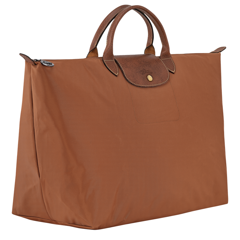 Le Pliage Original L Travel bag , Cognac - Recycled canvas  - View 3 of  7