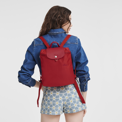Le Pliage Green Backpack, Tomato