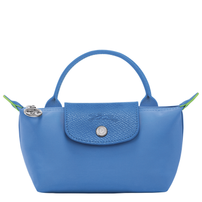 Le Pliage Green Pouch with handle Cornflower - Recycled canvas ...