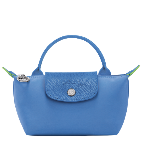 Le Pliage Green Pouch with handle , Cornflower - Recycled canvas - View 1 of  6