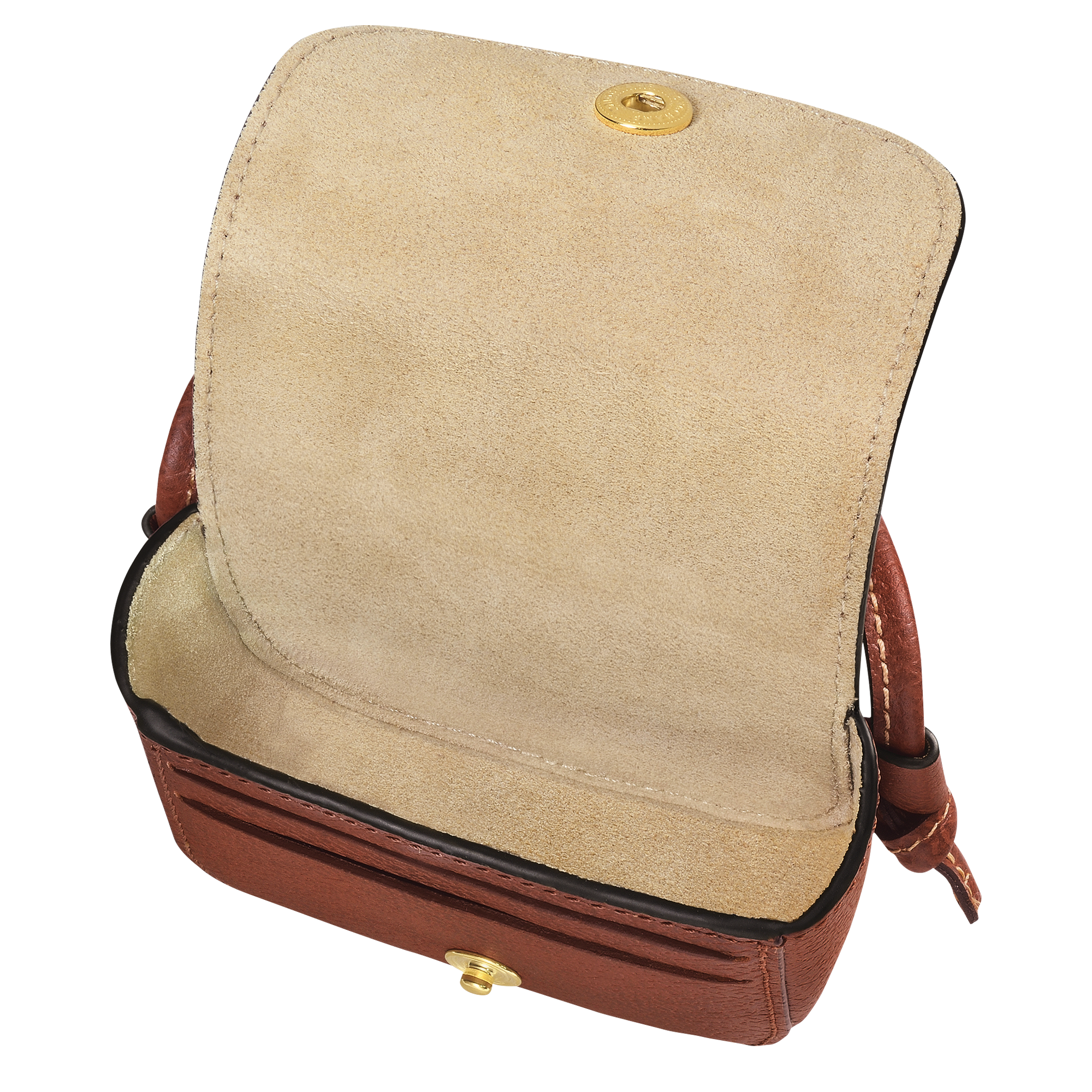 Coin purse with leather lace, Brown - View 4 of 
        4 - zoom in Épure Coin purse with leather lace, Brown