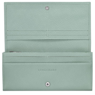 Le Roseau Flap wallet , Celadon - Leather