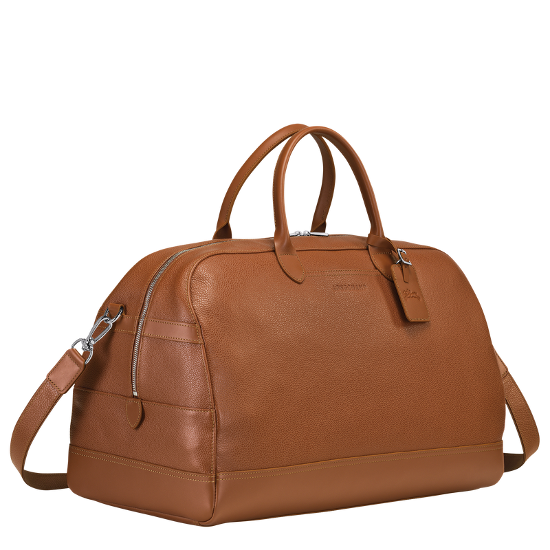 Le Foulonn&eacute; L Travel bag , Caramel - Leather  - View 3 of  4