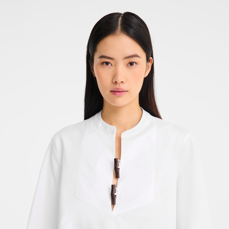 Shirt , White - Cotton poplin  - View 4 of  5