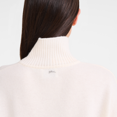 null High neck sweater, Ivory