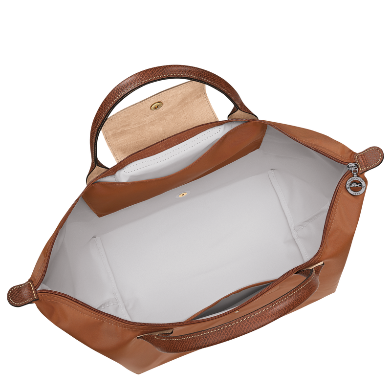 Le Pliage Original M Handbag , Cognac - Recycled canvas  - View 4 of  5