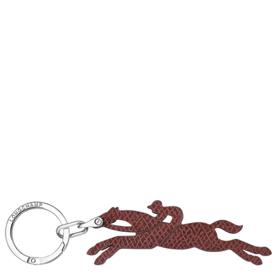 Le Pliage Original Key ring , Burgundy - Leather
