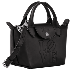 Longchamp x Robert Indiana Handbag XS, Black
