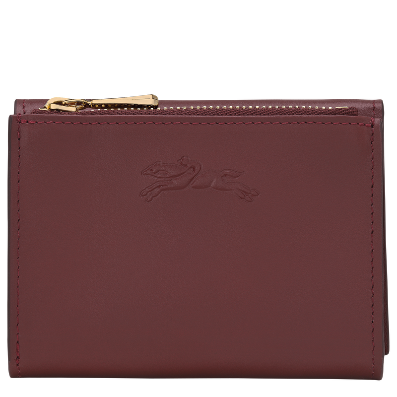 Épure Compact wallet , Burgundy - Leather  - View 1 of  3