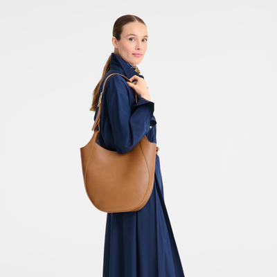 Le Foulonn&eacute; L Hobo bag , Pecan - Leather