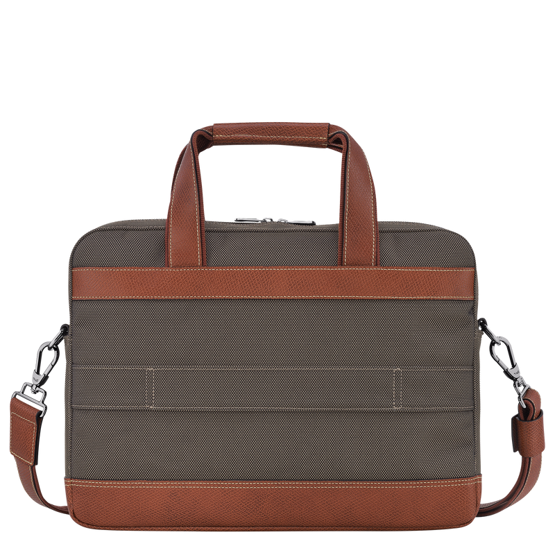 Boxford S Briefcase , Brown - Recycled canvas  - View 4 of  5 Boxford S Briefcase , Brown - Recycled canvas  - View 4 of  5