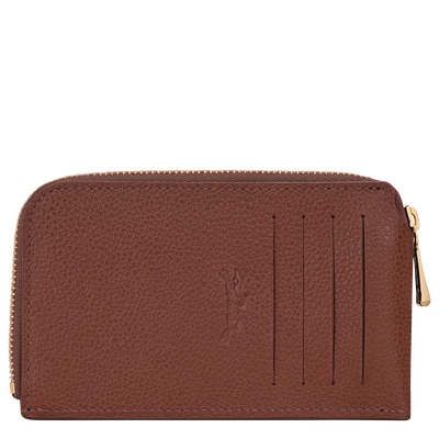 Le Foulonn&eacute; Card holder , Coffee - Leather