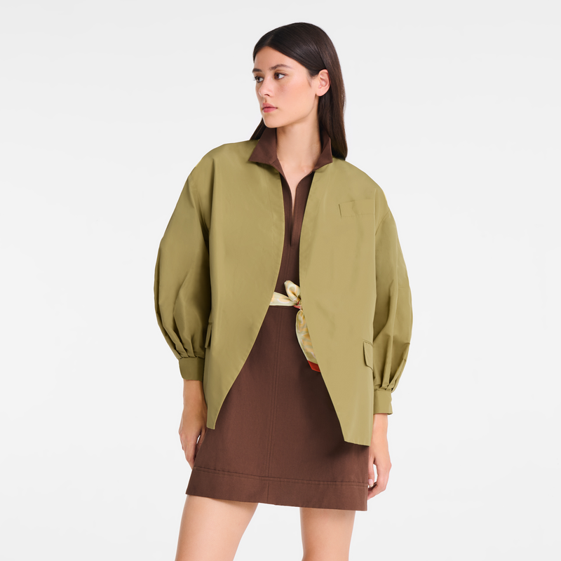 Kimono jacket , Pistachio - Technical taffeta  - View 4 of  5