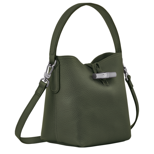 Roseau Essential XS Bucket bag , Khaki - Leather - View 3 of  5