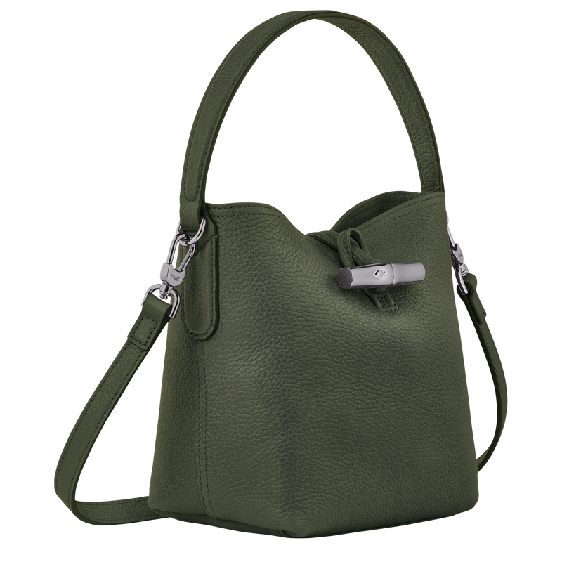Roseau Essential XS Bucket bag , Khaki - Leather  - View 3 of  5