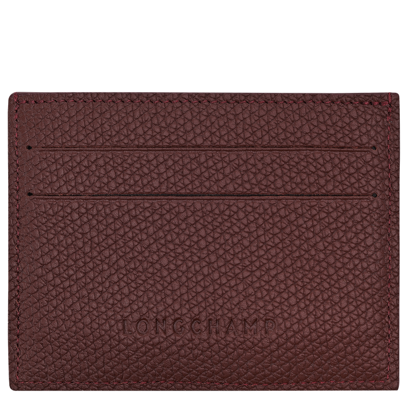 Le Roseau Card holder , Burgundy - Leather  - View 2 of  2