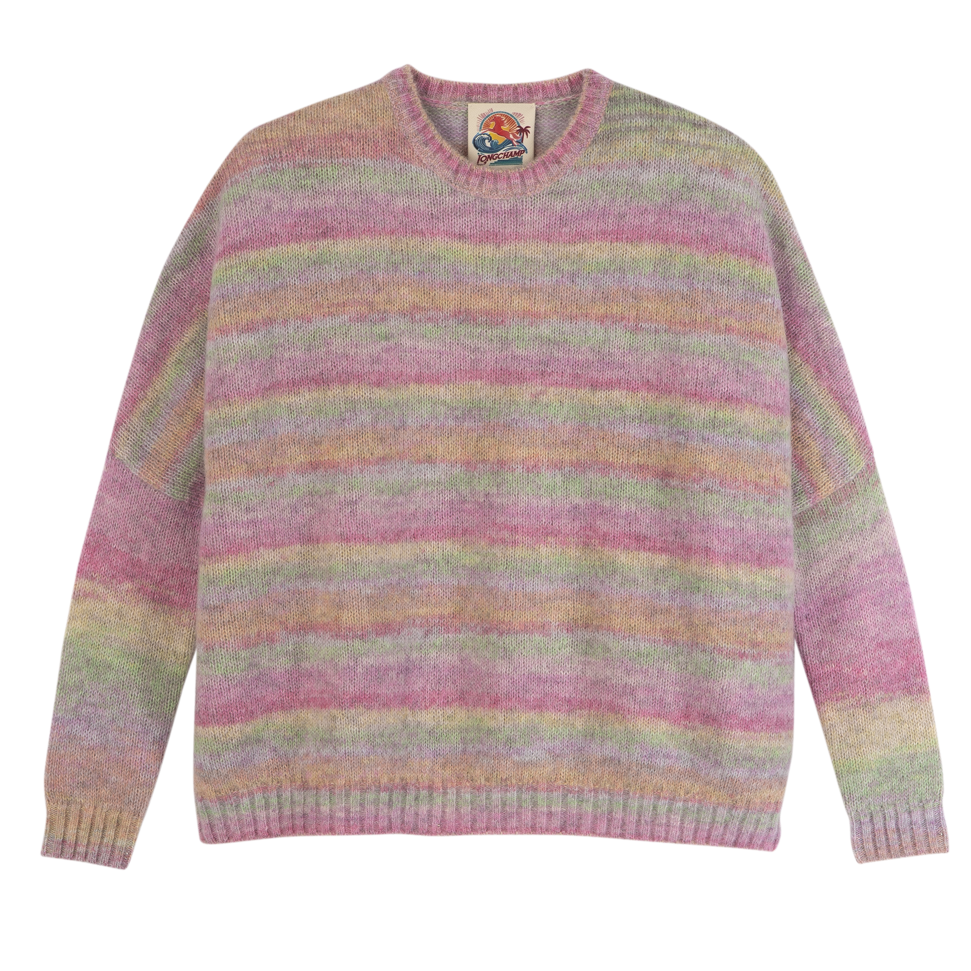 null Round collar jumper, Rainbow
