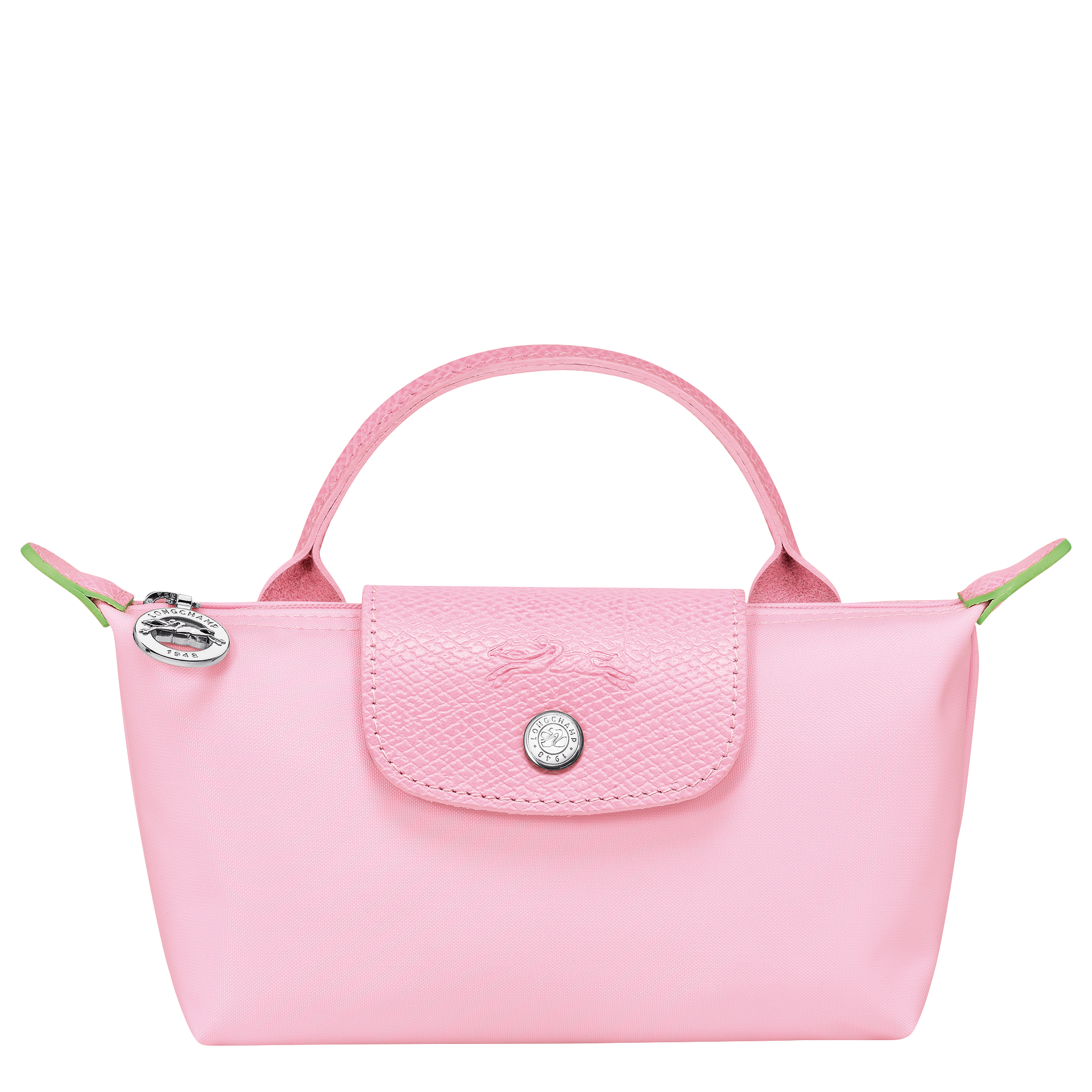 すぐ届く!Longchamp*LE PLIAGE Green*P75 Rose 手提げ M Le Pliage Green Pouch with handle Pink - Recycled canvas