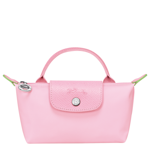 Le Pliage Green Pouch with handle , Pink - Recycled canvas - View 1 of  5