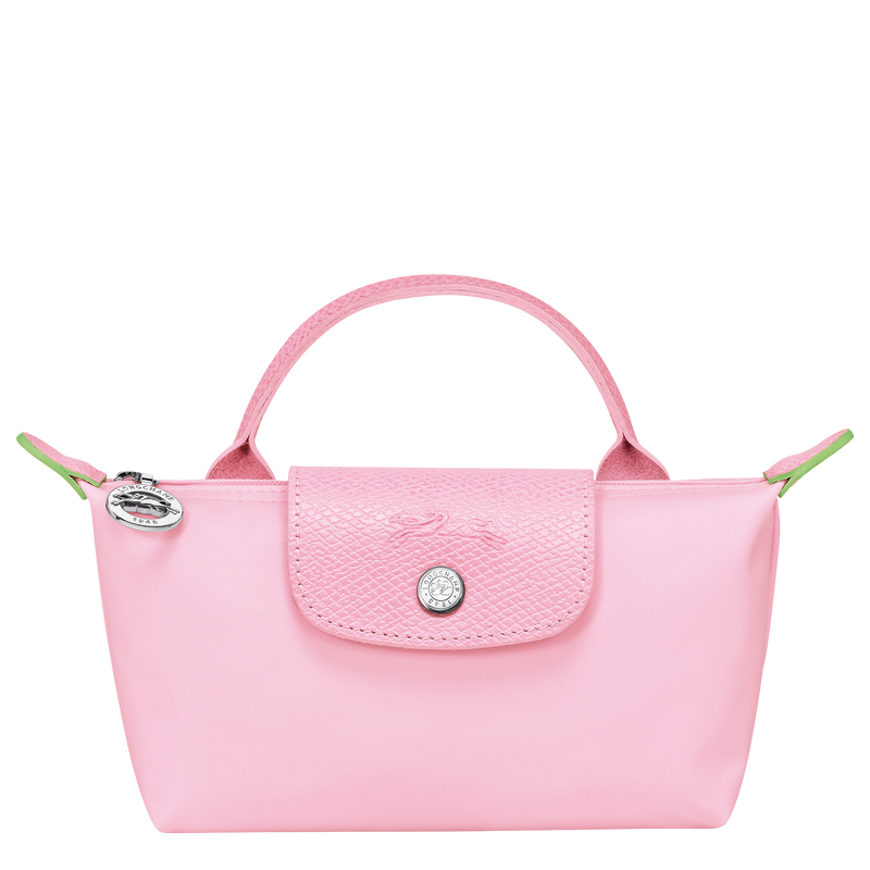 Le Pliage Green Pouch with handle , Pink - Recycled canvas  - View 1 of  5
