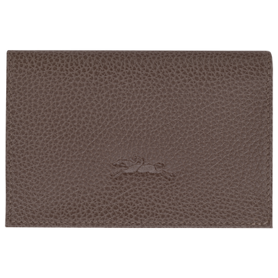 Le Foulonné Card holder , Taupe - Leather