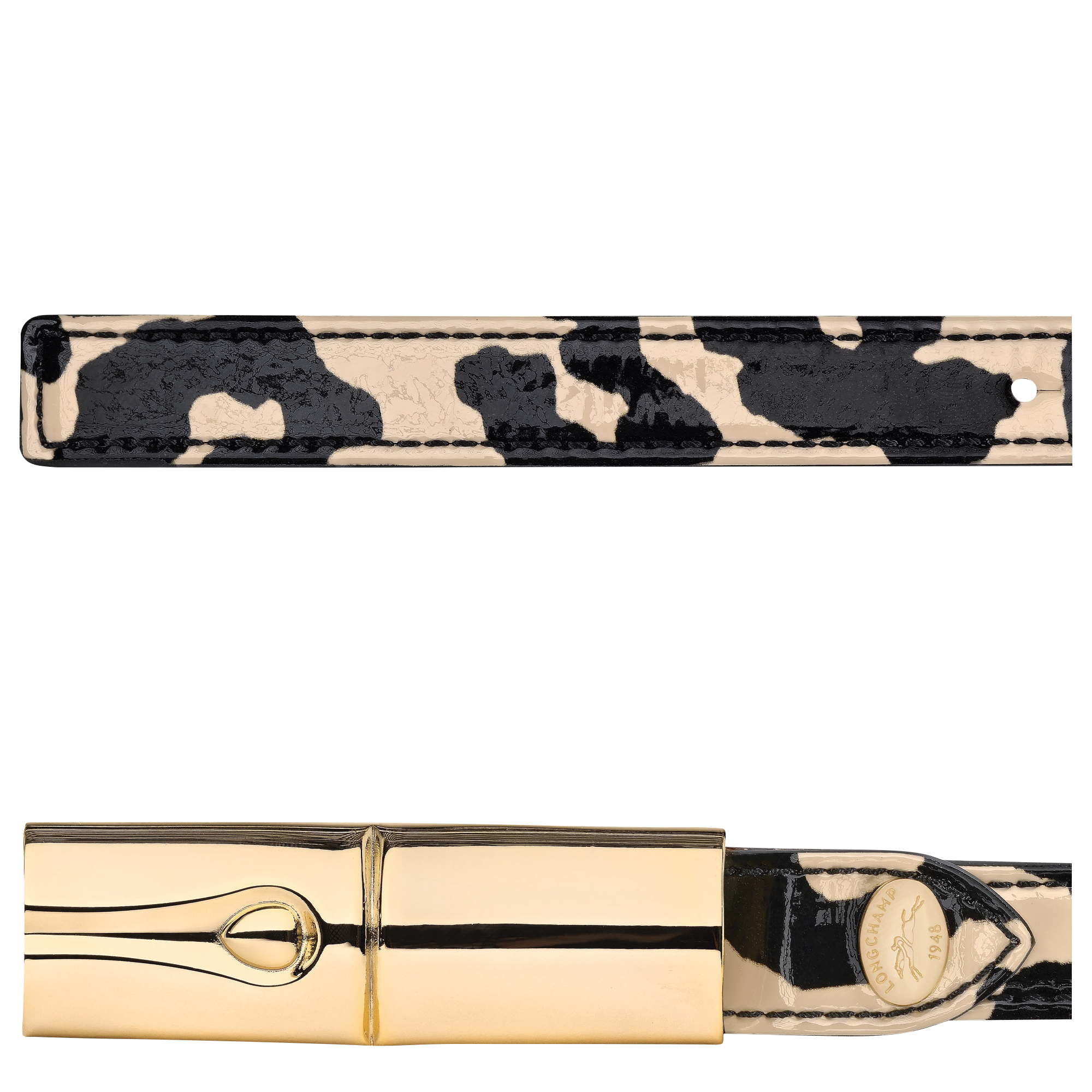 Le Roseau Ladies' belt, Black/Beige