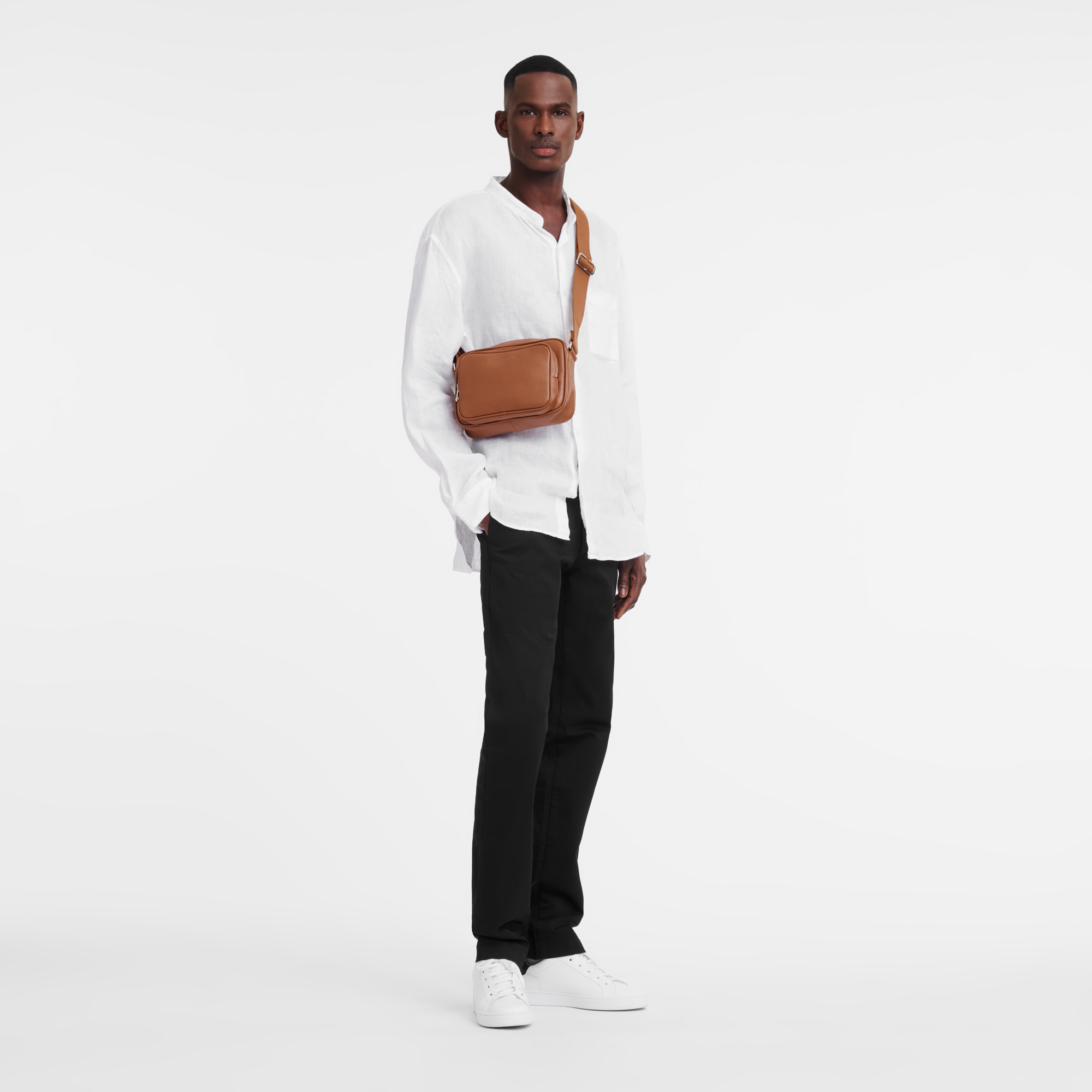 Le Foulonn&eacute; Camera bag S, Caramel