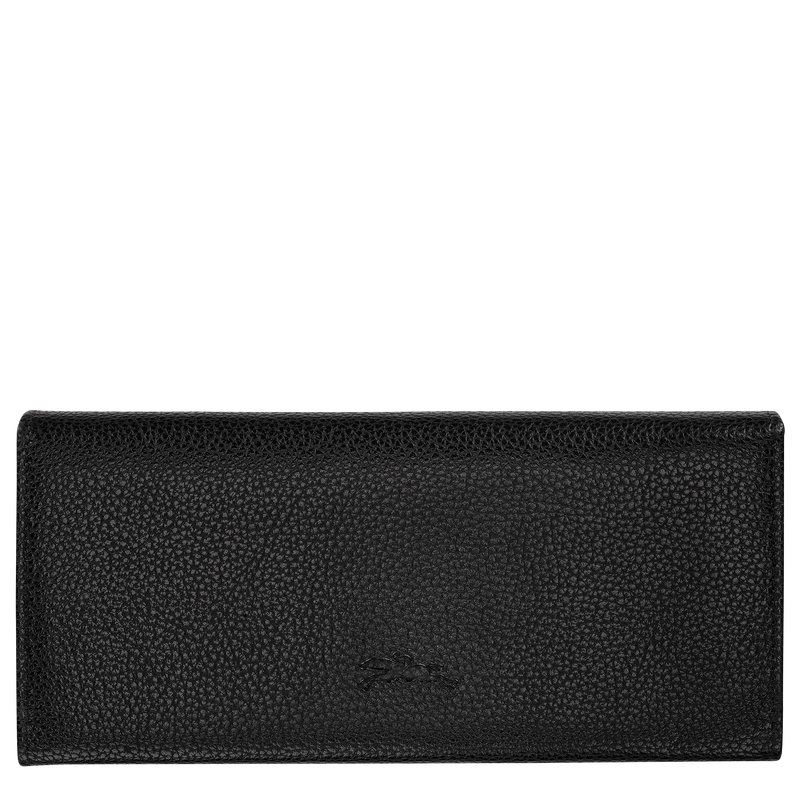 Le Foulonn&eacute; Long continental wallet , Black - Leather  - View 2 of  3