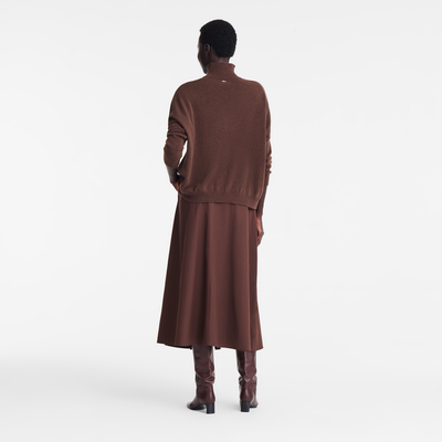 null High neck sweater, Coffee