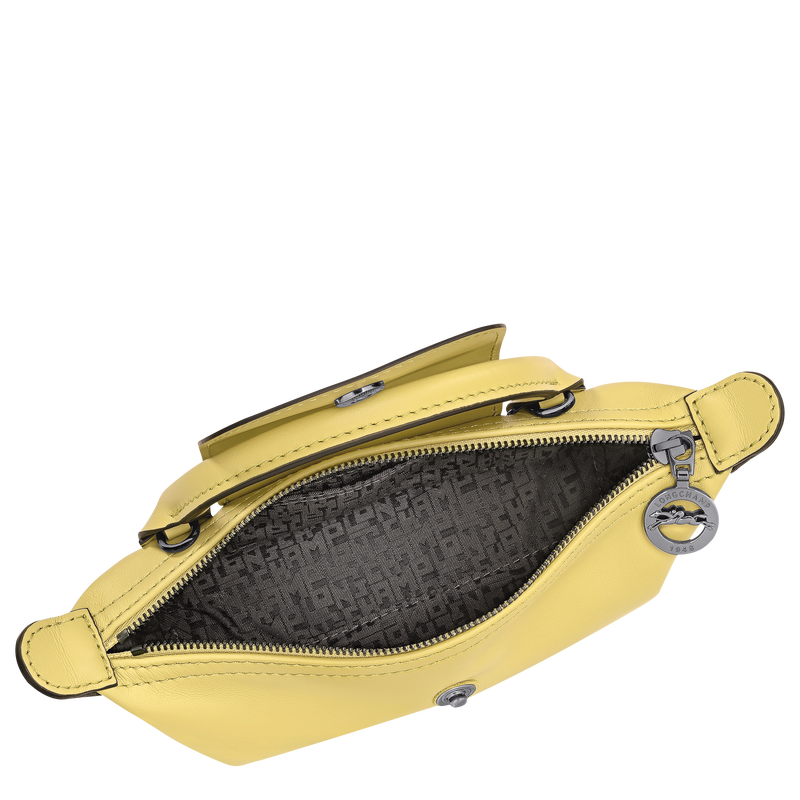 Le Pliage Xtra XS Pouch , Lime - Leather  - View 4 of  5