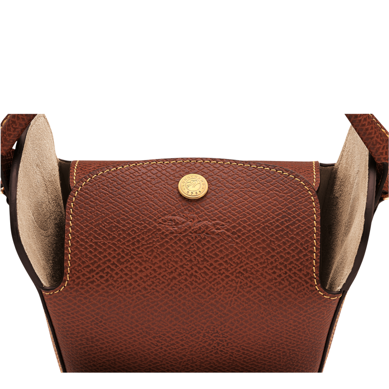 Épure Pop corn bag , Brown - Leather  - View 6 of  6