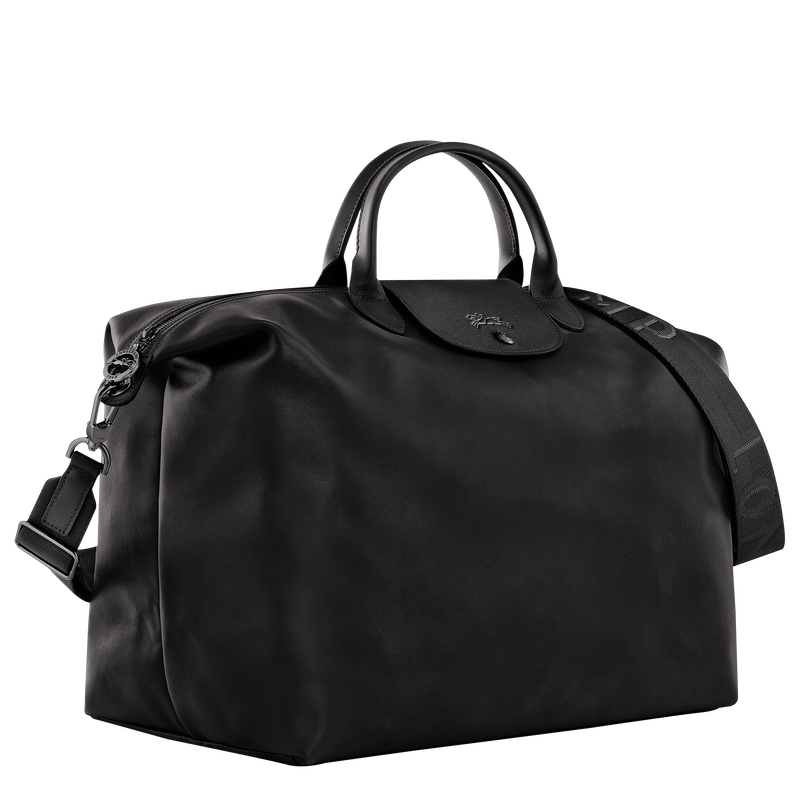 Le Pliage Xtra L Travel bag , Black - Leather  - View 3 of  6