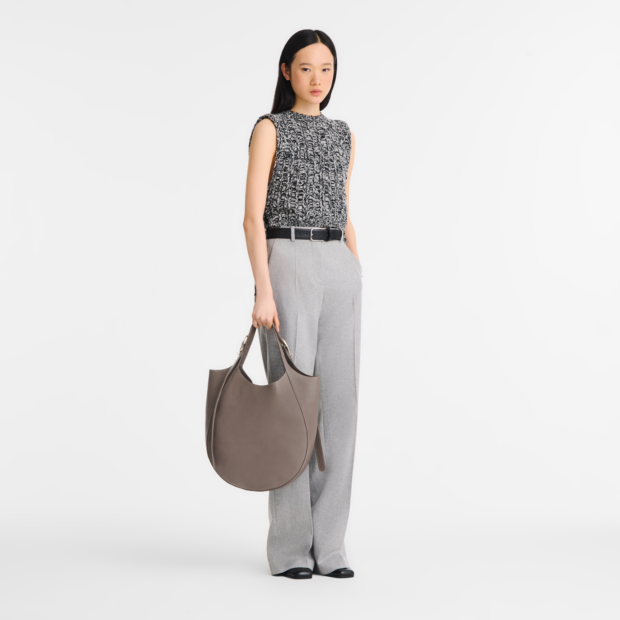 Le Foulonn&eacute; Tote bag XL, Taupe