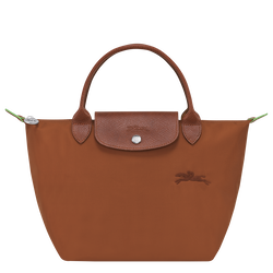 Le Pliage Green S Handbag , Cognac - Recycled canvas