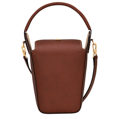 Épure Pop corn bag , Brown - Leather