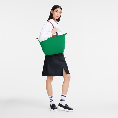 Le Pliage Original L Tote bag , Green - Recycled canvas