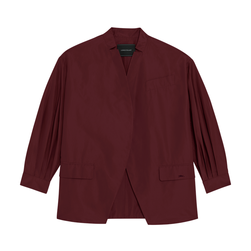 Kimono jacket , Burgundy - Techno taffeta  - View 1 of  5