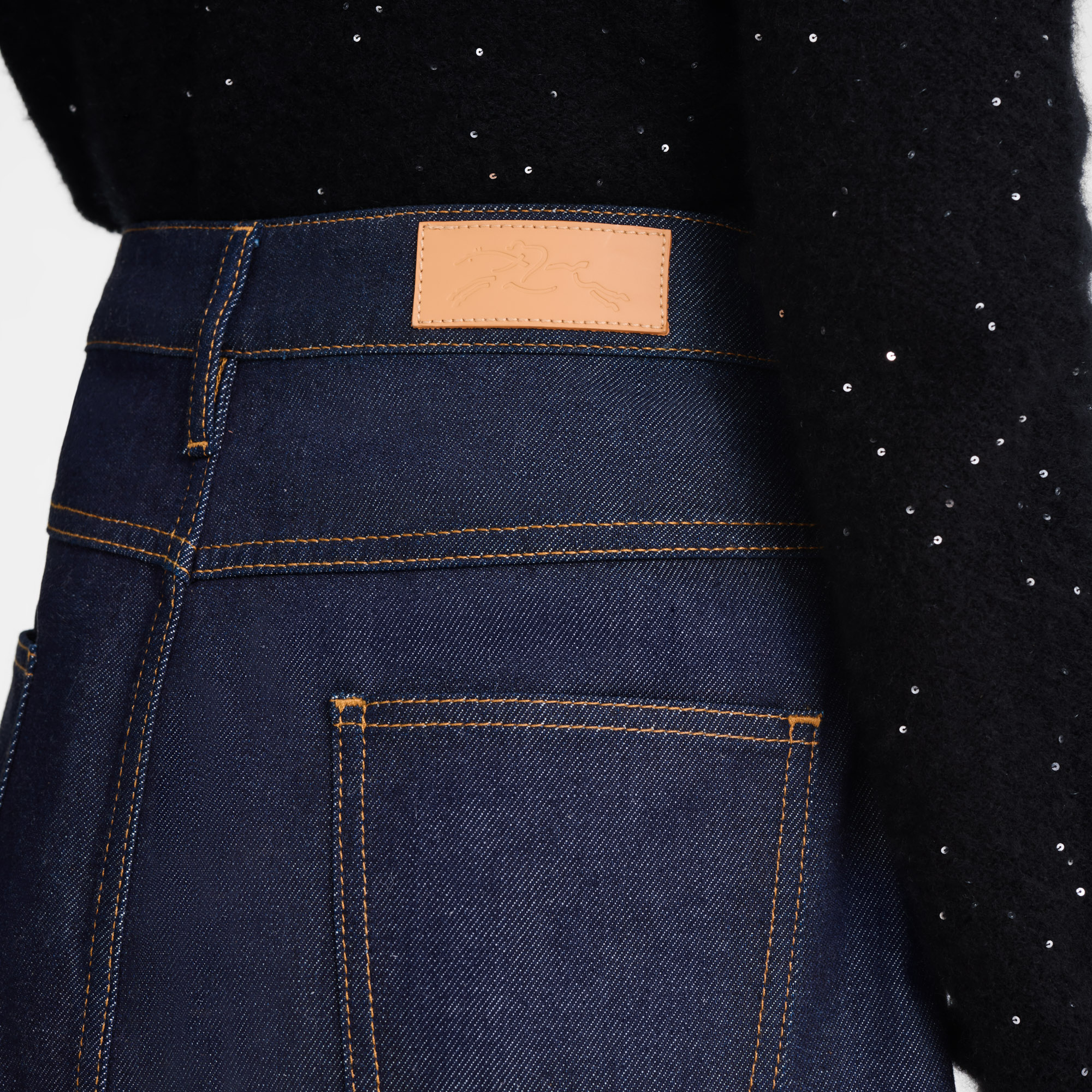 null Skirt, Midnight Blue