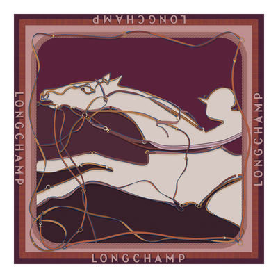 A Toute Allure Silk scarf 90 , Pomegranate - Silk