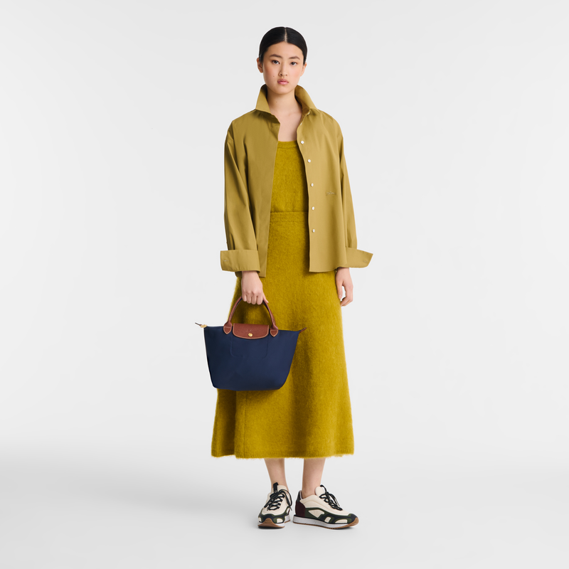 Le Pliage Original S Handbag , Navy - Recycled canvas  - View 2 of  6