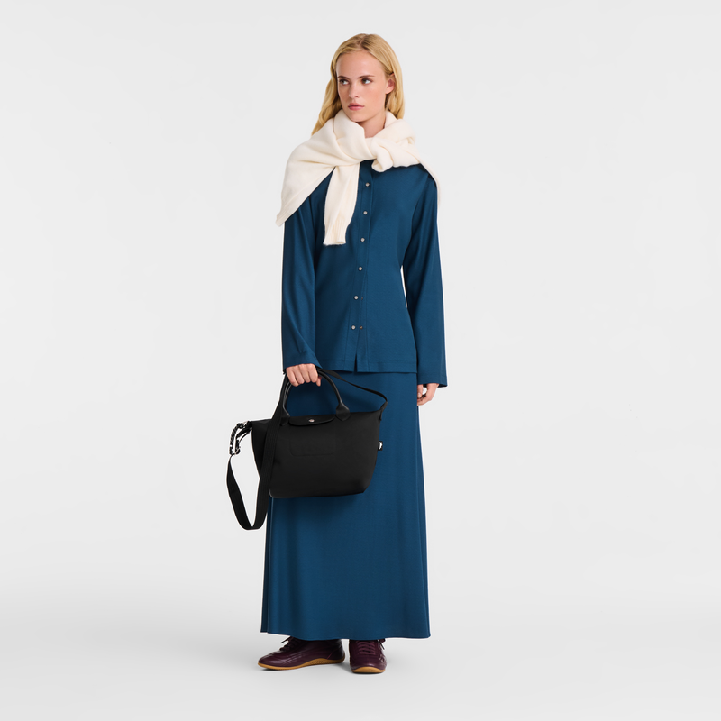 Le Pliage Energy S Handbag , Black - Recycled canvas  - View 2 of  6 Le Pliage Energy S Handbag , Black - Recycled canvas  - View 2 of  6