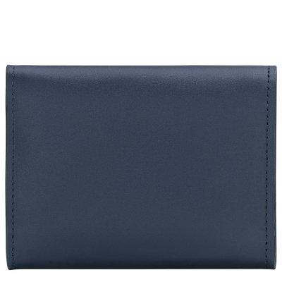 Épure Compact wallet , Navy - Leather