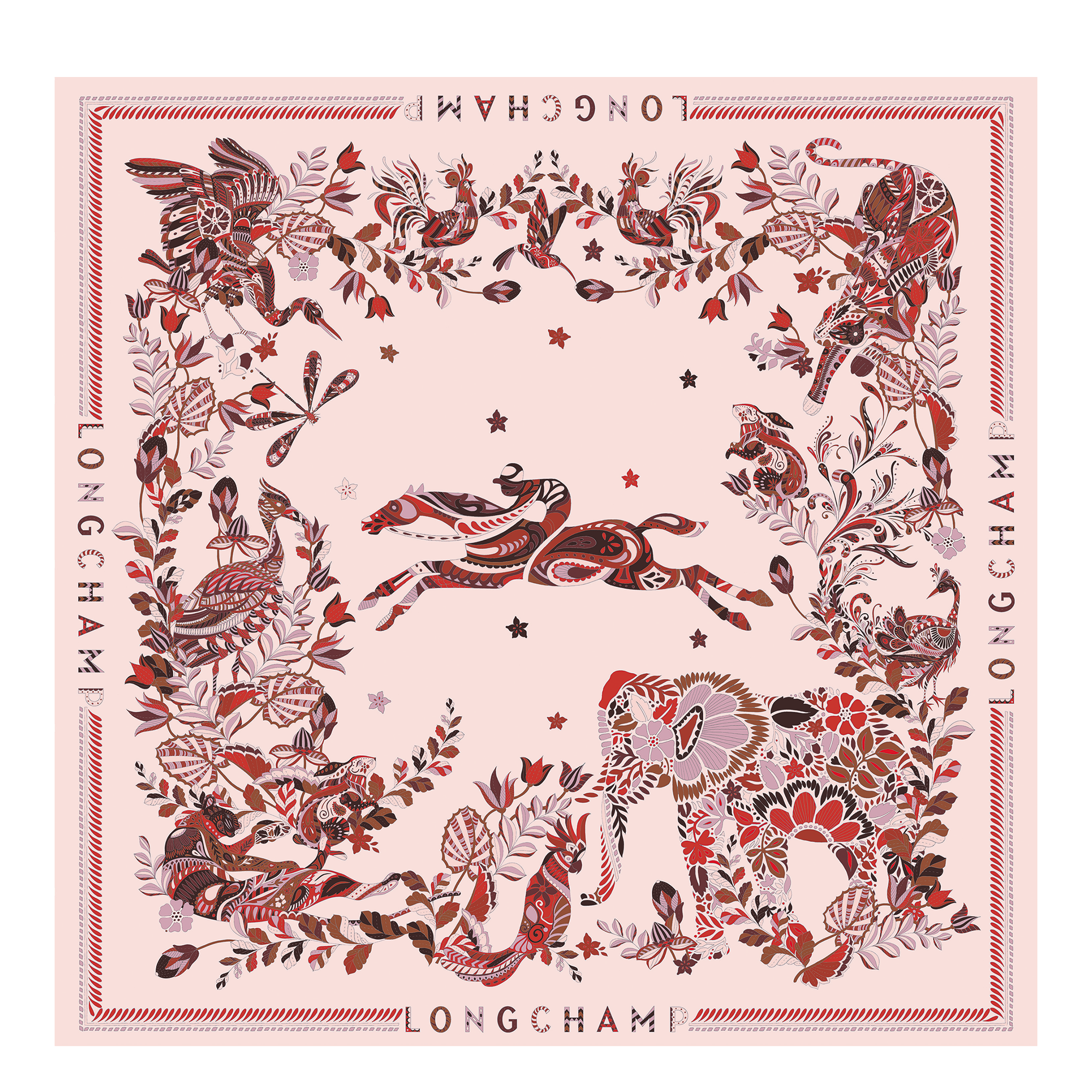 For&ecirc;t Longchamp Silk scarf 90, Ebony