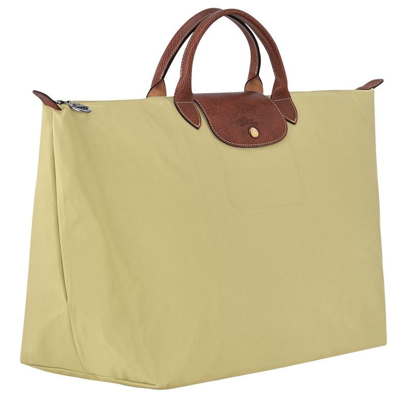 Le Pliage Original L Travel bag , Pistachio - Recycled canvas  - View 3 of  7