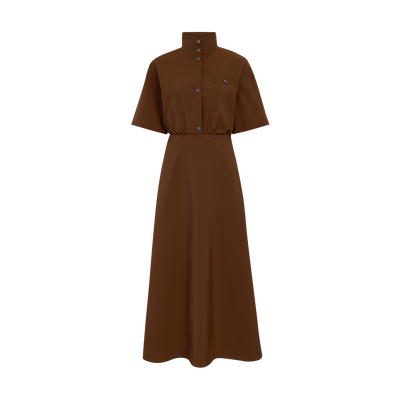 Dress , - Technical poplin
